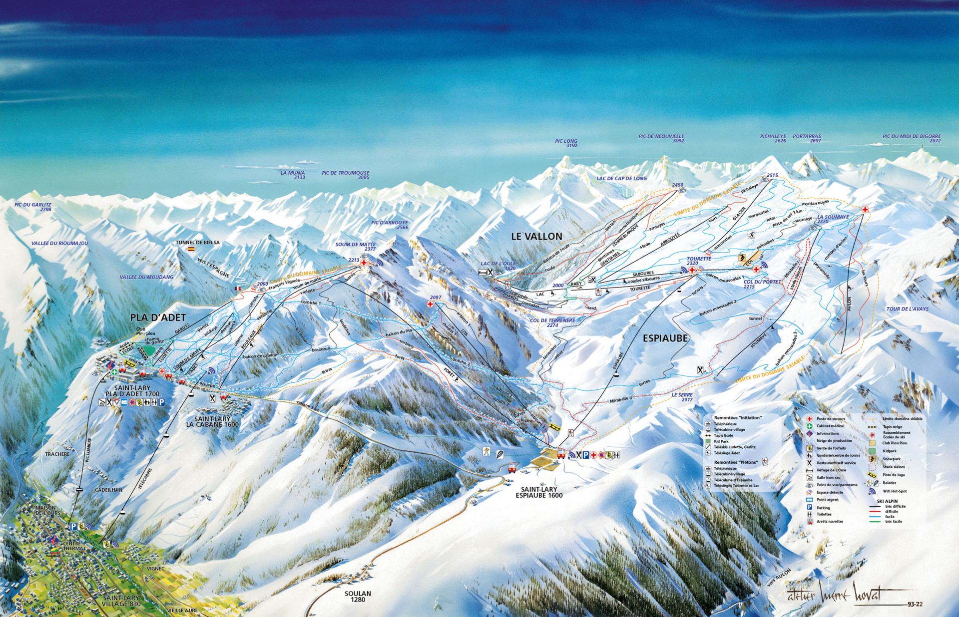 Saint lary plan pistes